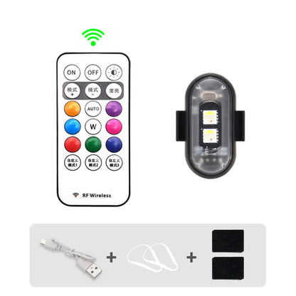 RGB Led Car Strobe Lights Motorcycle LED Flash Position Wireless Light Aircraft Airplane Helicopter Warning Lights Accessories