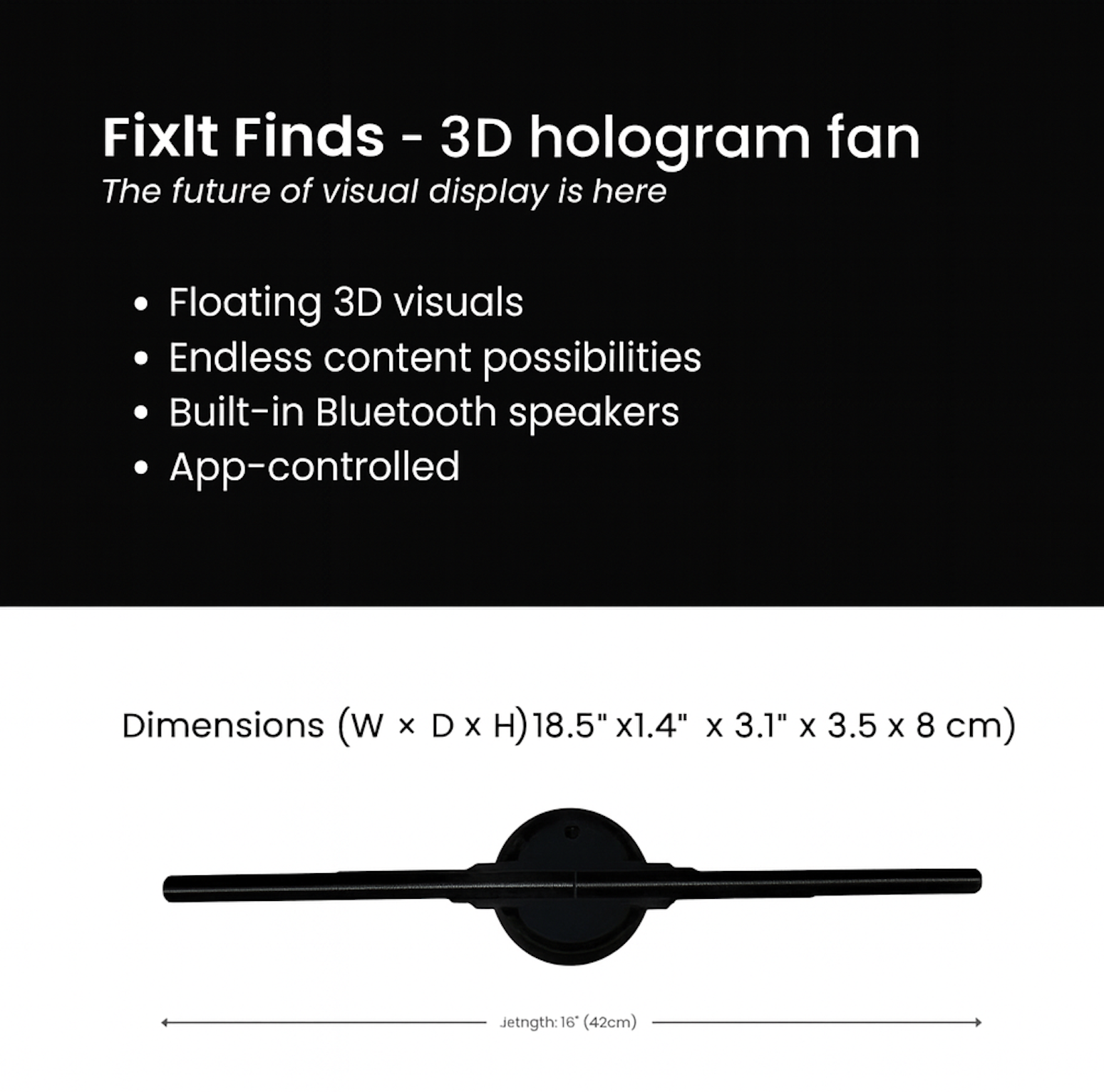 3D Hologram Display Fan