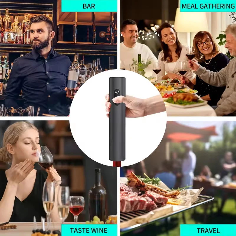Electric Wine Bottle Opener Automatic Red Wine Corkscrew Wine Opener Wine Tools Kitchen Products