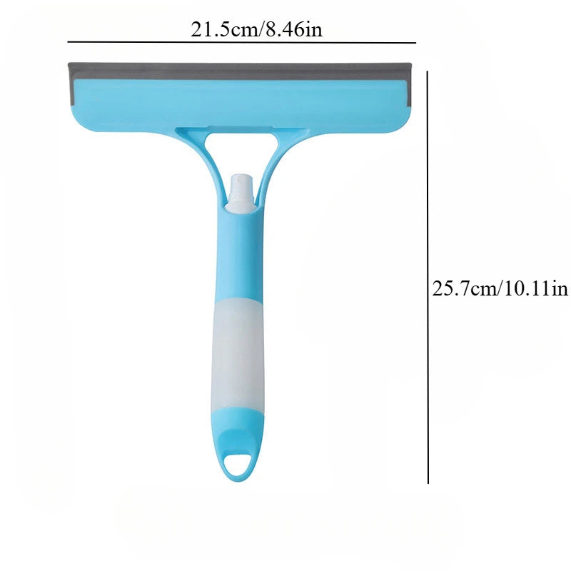 3-In-1 Shower Scraper Cleaner Bathrooms Glass Cleaning Mirror with Watering Can Squeegee Clean Floor Window Tool Water Wiper