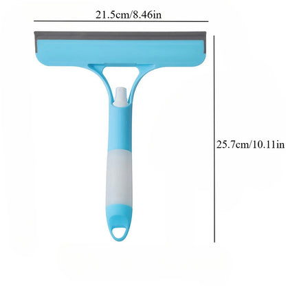 3-In-1 Shower Scraper Cleaner Bathrooms Glass Cleaning Mirror with Watering Can Squeegee Clean Floor Window Tool Water Wiper