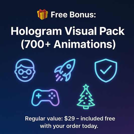 🎁 Free Gift Included: Hologram Visual Pack (700+ Animations)