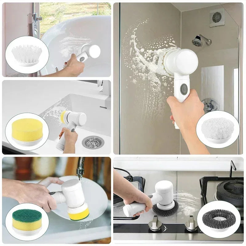5-in-1 Cordless Power Spin Scrubber